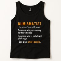 Numismatist Definition For Coin Collector Money Numismatics Tank Top