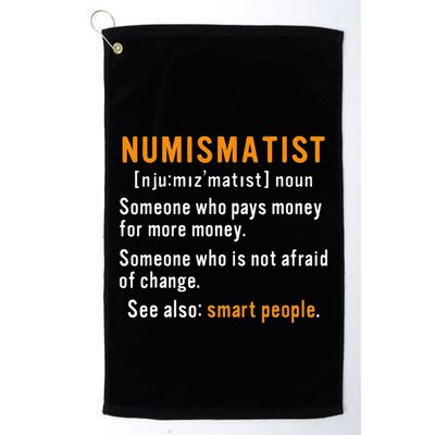 Numismatist Definition For Coin Collector Money Numismatics Golf Towel