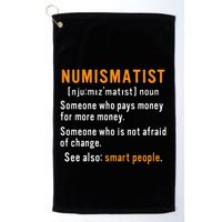 Numismatist Definition For Coin Collector Money Numismatics Golf Towel