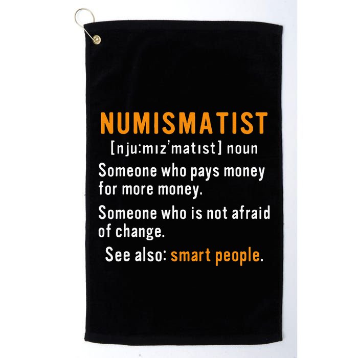 Numismatist Definition For Coin Collector Money Numismatics Golf Towel