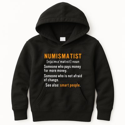 Numismatist Definition For Coin Collector Money Numismatics Kids Hoodie
