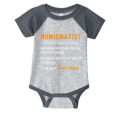 Numismatist Definition For Coin Collector Money Numismatics Infant Baby Jersey Bodysuit