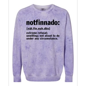 Notfinnado Definition Funny Colorblast Crewneck Sweatshirt