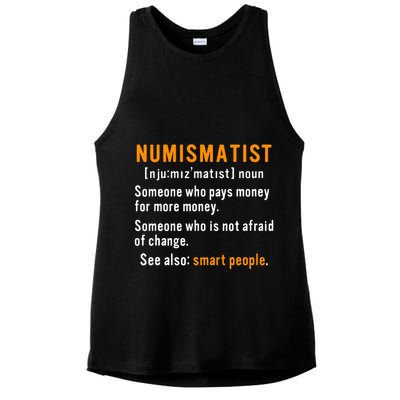 Numismatist Definition For Coin Collector Money Numismatics Ladies PosiCharge Tri-Blend Wicking Tank