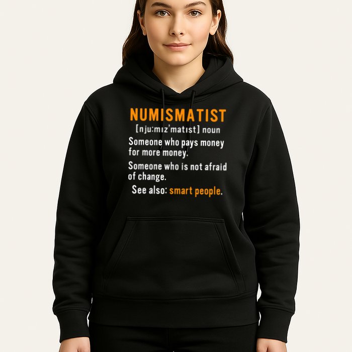 Numismatist Definition For Coin Collector Money Numismatics Hoodie