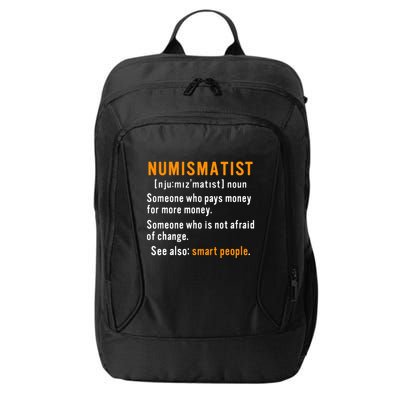 Numismatist Definition For Coin Collector Money Numismatics City Backpack