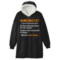 Numismatist Definition For Coin Collector Money Numismatics Hooded Wearable Blanket