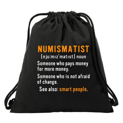 Numismatist Definition For Coin Collector Money Numismatics Drawstring Bag