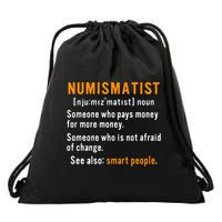 Numismatist Definition For Coin Collector Money Numismatics Drawstring Bag