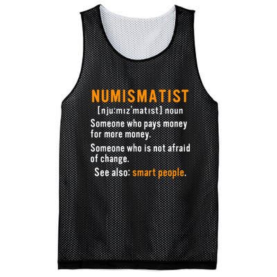 Numismatist Definition For Coin Collector Money Numismatics Mesh Reversible Basketball Jersey Tank