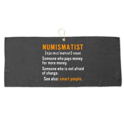 Numismatist Definition For Coin Collector Money Numismatics Large Microfiber Waffle Golf Towel