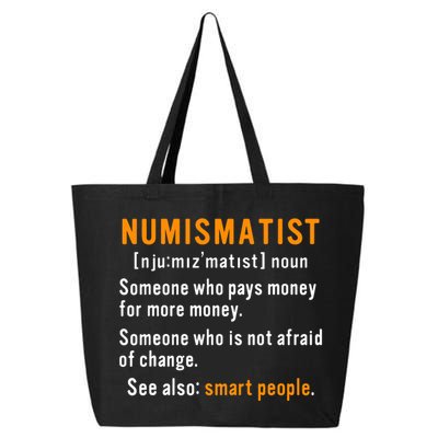 Numismatist Definition For Coin Collector Money Numismatics 25L Jumbo Tote