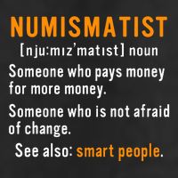 Numismatist Definition For Coin Collector Money Numismatics 25L Jumbo Tote
