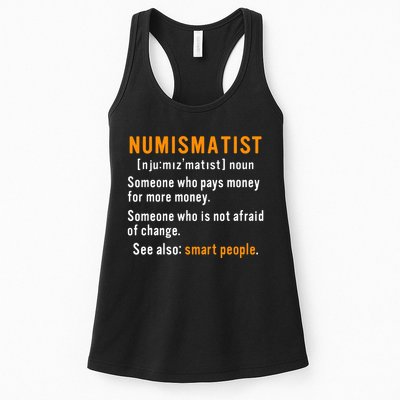 Numismatist Definition For Coin Collector Money Numismatics Womens Tank Top