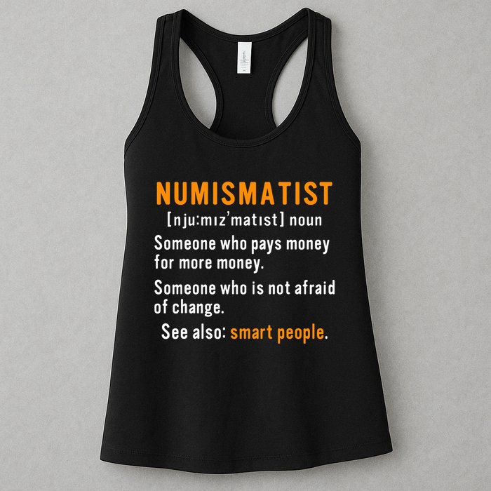 Numismatist Definition For Coin Collector Money Numismatics Womens Tank Top