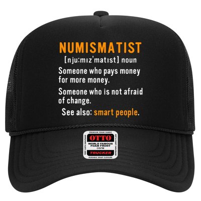 Numismatist Definition For Coin Collector Money Numismatics Trucker Hat