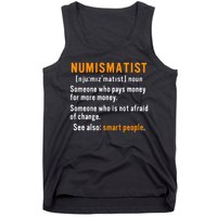 Numismatist Definition For Coin Collector Money Numismatics Tank Top