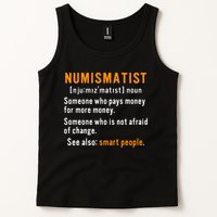 Numismatist Definition For Coin Collector Money Numismatics Tank Top