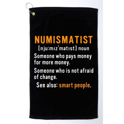 Numismatist Definition For Coin Collector Money Numismatics Golf Towel