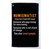 Numismatist Definition For Coin Collector Money Numismatics Golf Towel