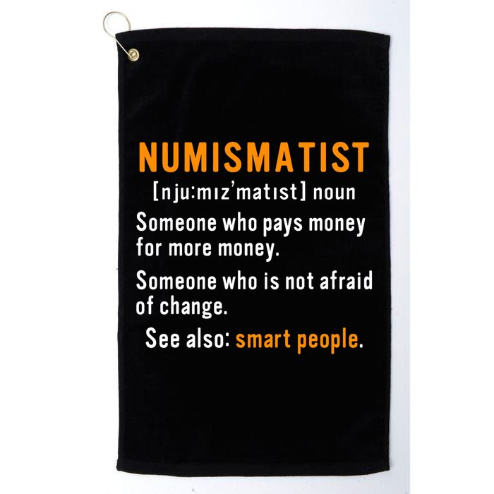 Numismatist Definition For Coin Collector Money Numismatics Golf Towel