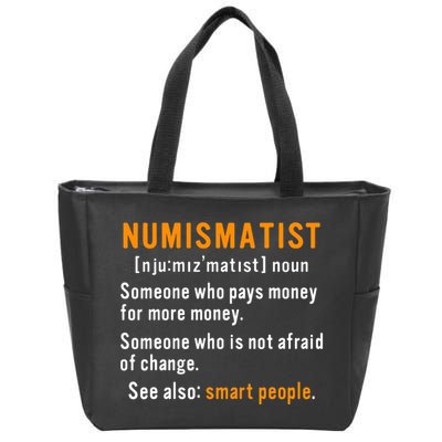 Numismatist Definition For Coin Collector Money Numismatics Zip Tote Bag