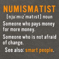 Numismatist Definition For Coin Collector Money Numismatics Cotton Canvas Backpack
