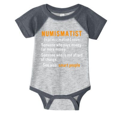Numismatist Definition For Coin Collector Money Numismatics Infant Baby Jersey Bodysuit