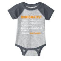 Numismatist Definition For Coin Collector Money Numismatics Infant Baby Jersey Bodysuit