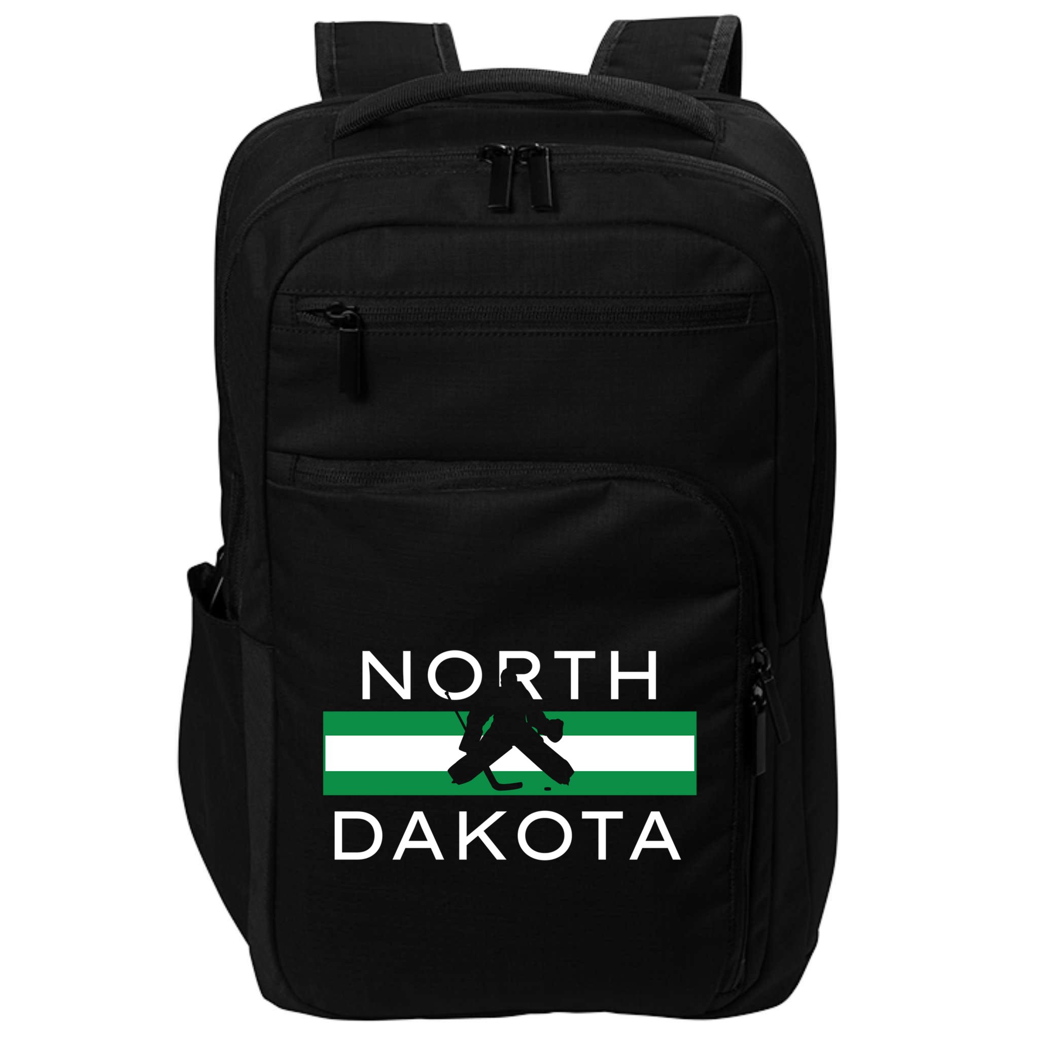 North Dakota Goalie Ice Hockey Player Coach Team State Gift Impact Tech Backpack