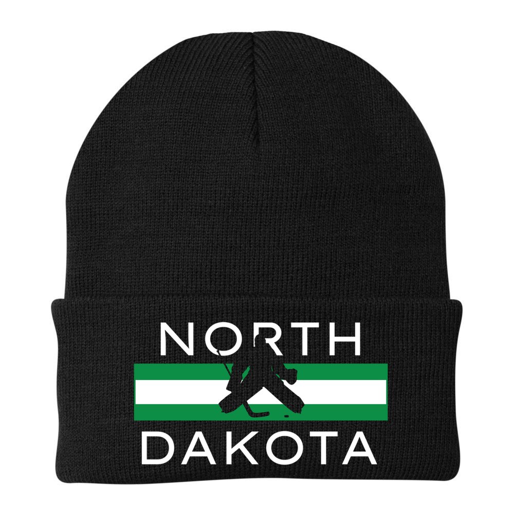 North Dakota Goalie Ice Hockey Player Coach Team State Gift Beanie