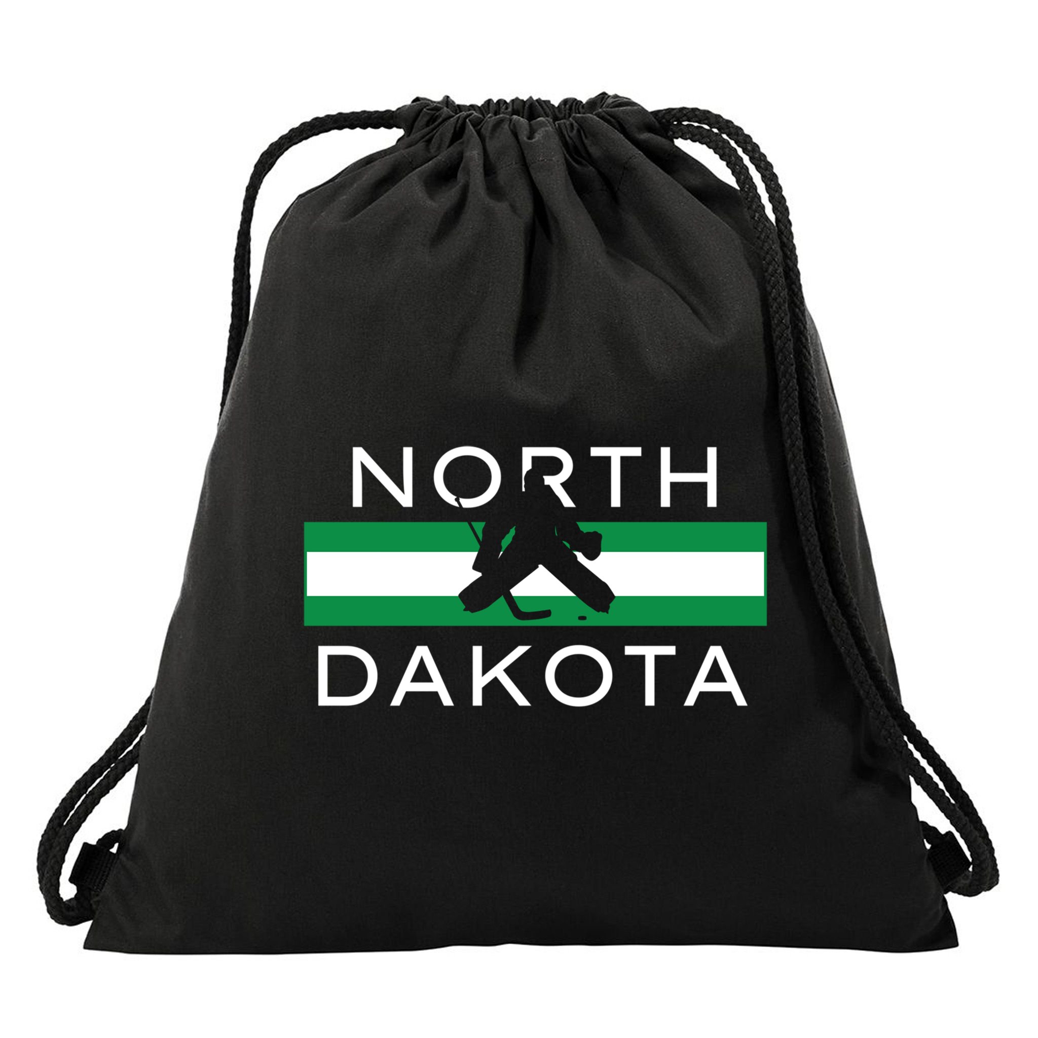 North Dakota Goalie Ice Hockey Player Coach Team State Gift Drawstring Bag