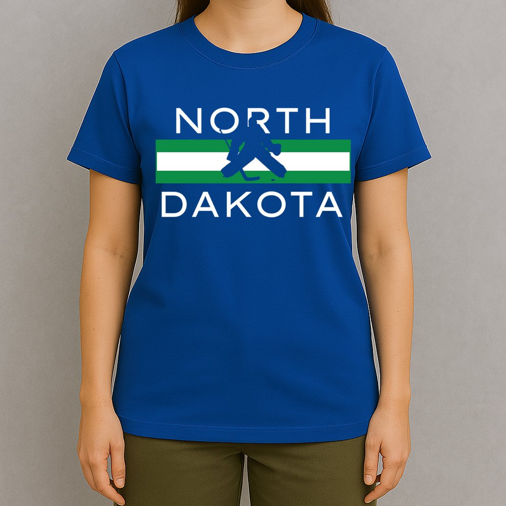 North Dakota Goalie Ice Hockey Player Coach Team State Gift T-Shirt