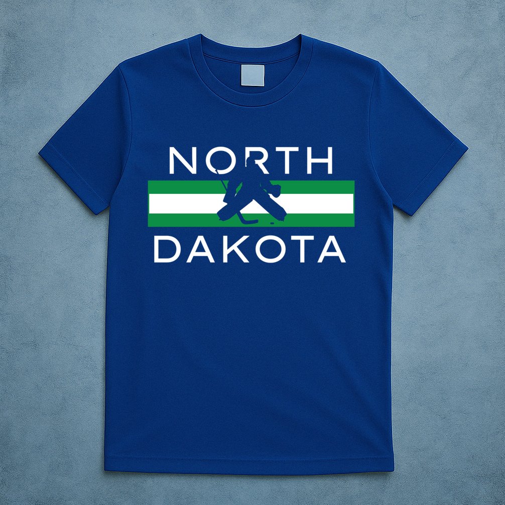 North Dakota Goalie Ice Hockey Player Coach Team State Gift T-Shirt