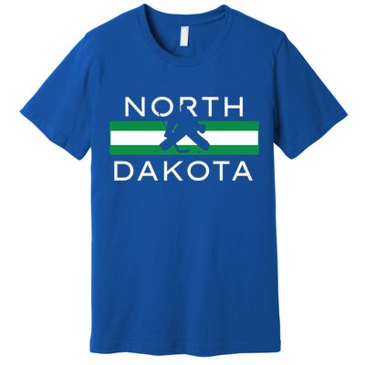 North Dakota Goalie Ice Hockey Player Coach Team State Gift Premium T-Shirt