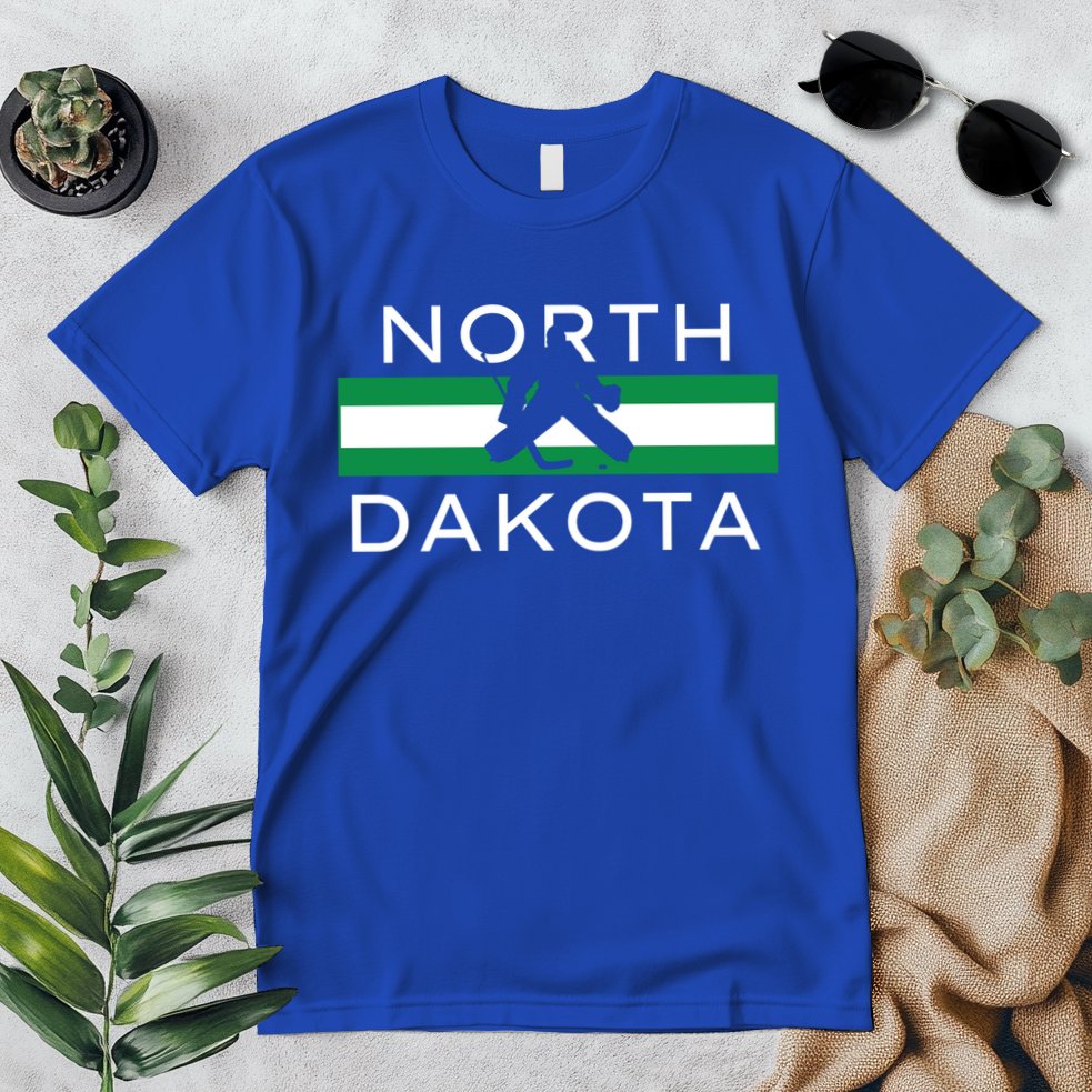 North Dakota Goalie Ice Hockey Player Coach Team State Gift Premium T-Shirt