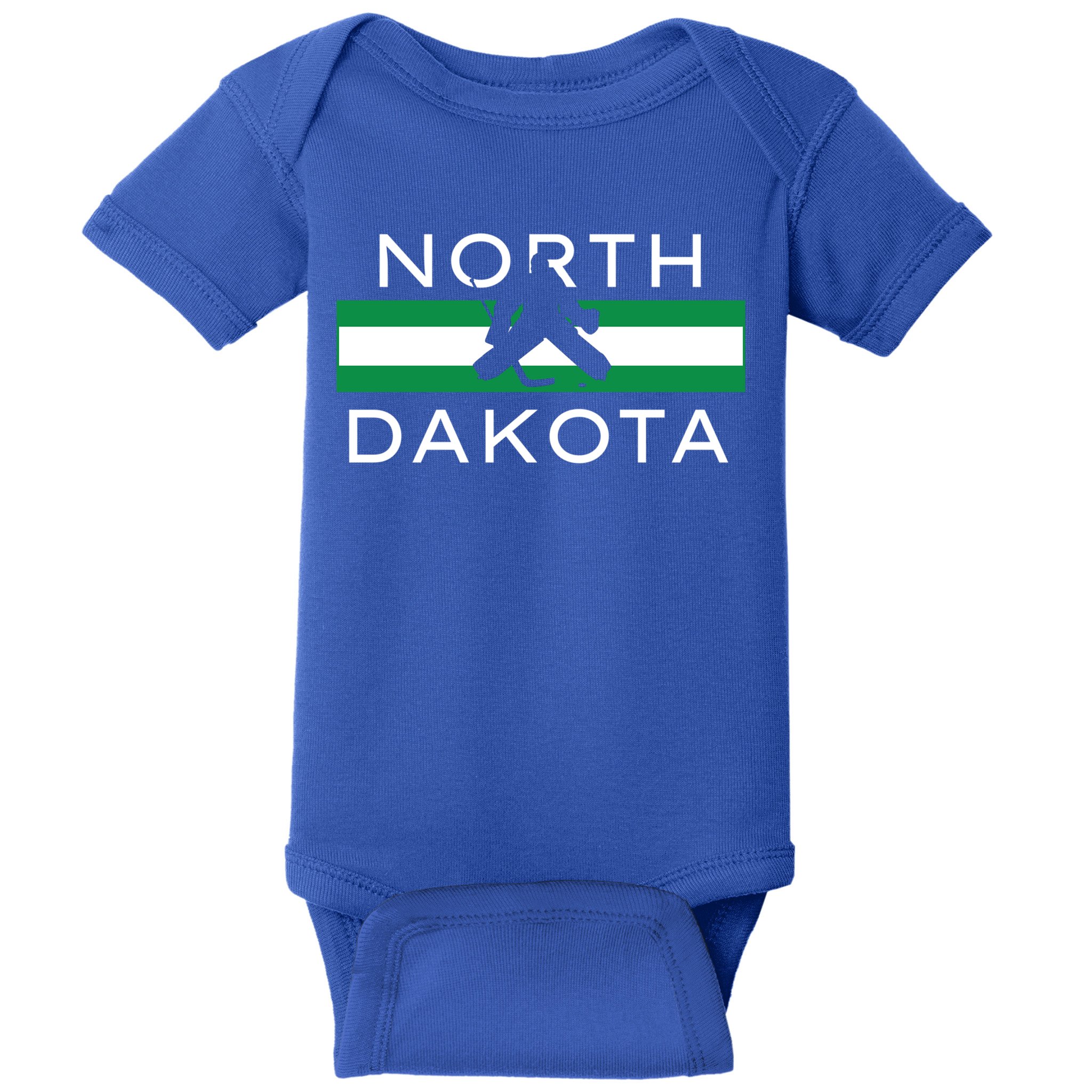 North Dakota Goalie Ice Hockey Player Coach Team State Gift Baby Bodysuit