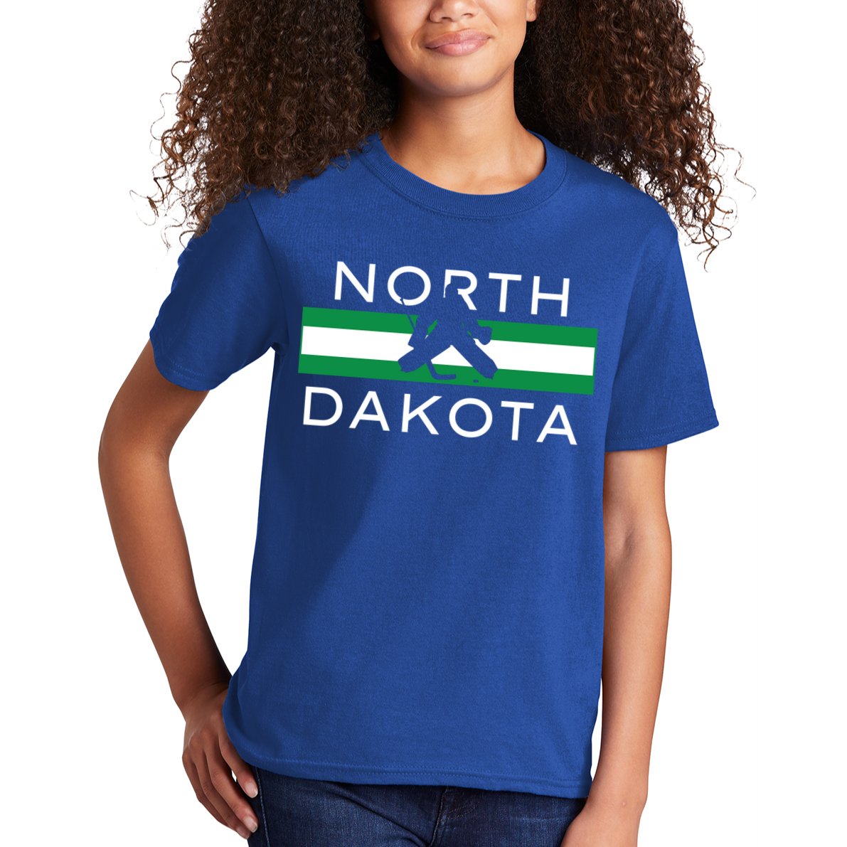 North Dakota Goalie Ice Hockey Player Coach Team State Gift Kids T-Shirt