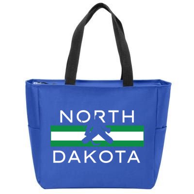 North Dakota Goalie Ice Hockey Player Coach Team State Gift Zip Tote Bag