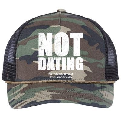 Not Dating Gift Retro Rope Trucker Hat Cap