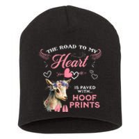 Nigerian Dwarf Goat Road to My Heart Filled With Hoof Prints Short Acrylic Beanie