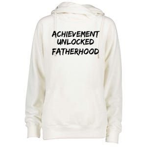 New Dad Gift For Dad To Be Achievet Unlocked Fatherhood Gift Womens Funnel Neck Pullover Hood