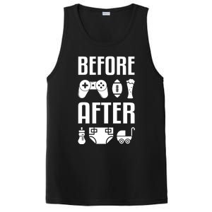 New Dad Gift Before After Funny Fatherhood Gift PosiCharge Competitor Tank