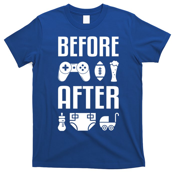 New Dad Gift Before After Funny Fatherhood Gift T-Shirt