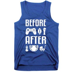 New Dad Gift Before After Funny Fatherhood Gift Tank Top