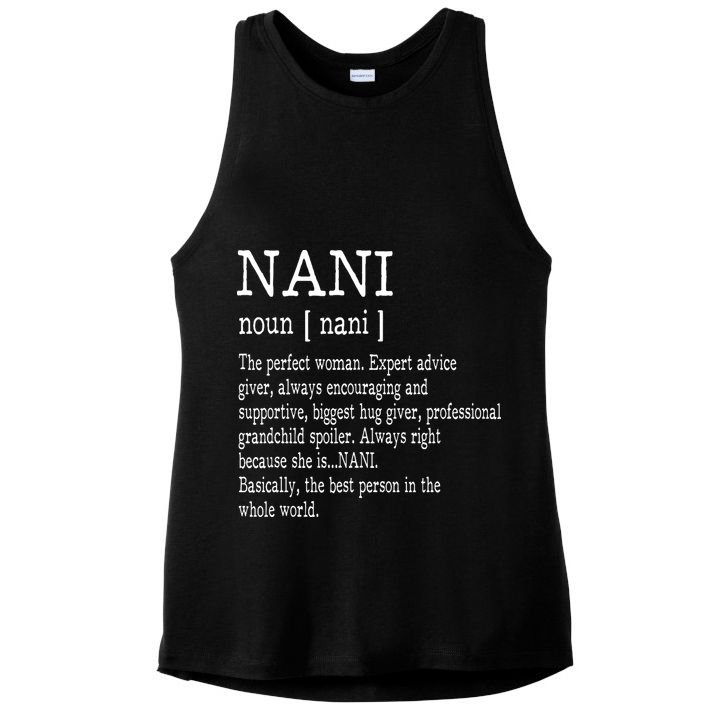 Nani Definition Grandma Mother Day Gifts Women Ladies PosiCharge Tri-Blend Wicking Tank