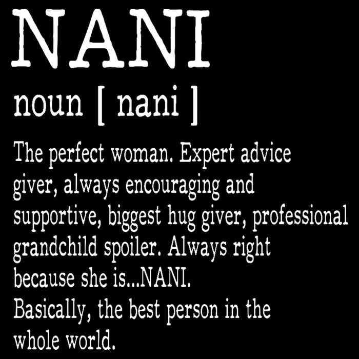 Nani Definition Grandma Mother Day Gifts Women Drawstring Bag
