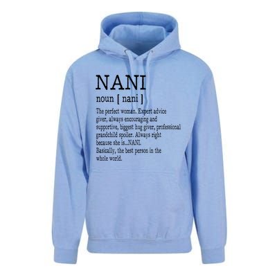 Nani Definition Grandma Mother Day Gifts Women Unisex Surf Hoodie