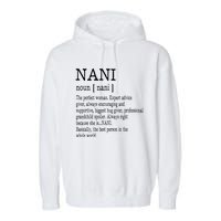 Nani Definition Grandma Mother Day Gifts Women Garment-Dyed Fleece Hoodie