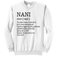 Nani Definition Grandma Mother Day Gifts Women Sweatshirt